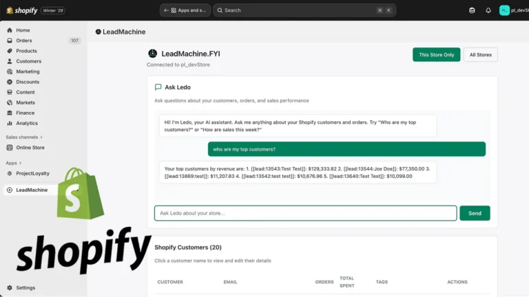 sync shopify to crm